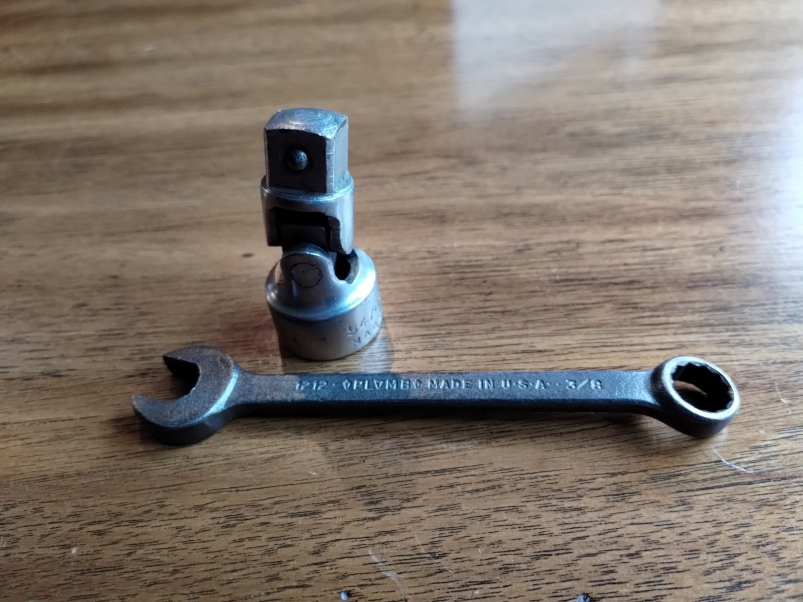 VINTAGE Plvmb 3/8″ 12-POINT Combo WRENCH No. 1212-USA plus Plumb 1/2″ Universal