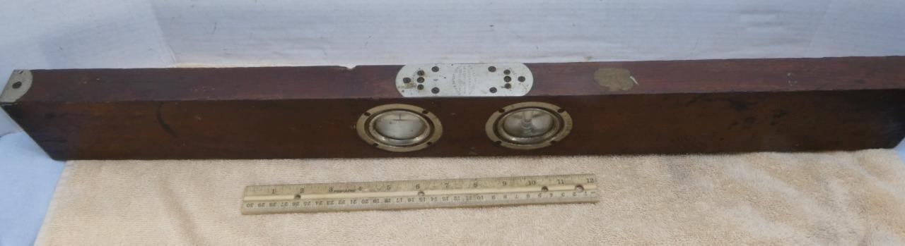 Antique Davis & Cooks Wood Level 2 Porthole 1886 Patent Tool !