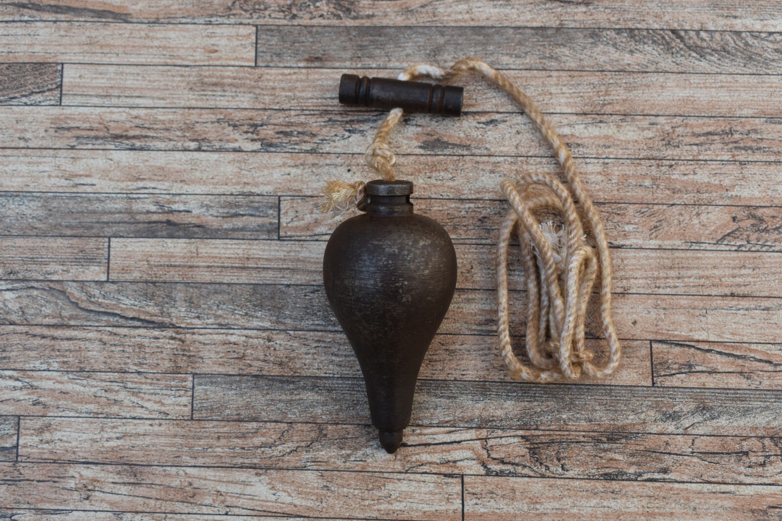 Vintage Iron Leveling Plumb Bob Tool Collectible Table Decor Plumb Bob Tool 13oz
