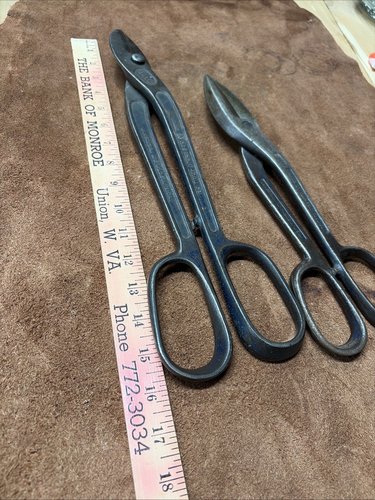 Vintage Crecent Tool Co. tin snips 16″ long And A 12 “