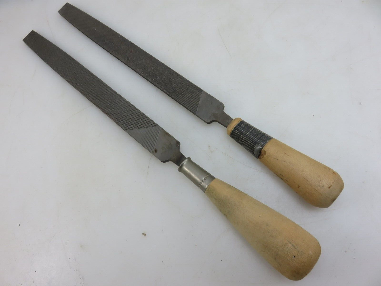 Simonds Flat 2nd & Disston Porter Flat Aluminum Type A 10″ Long 2pc File Set