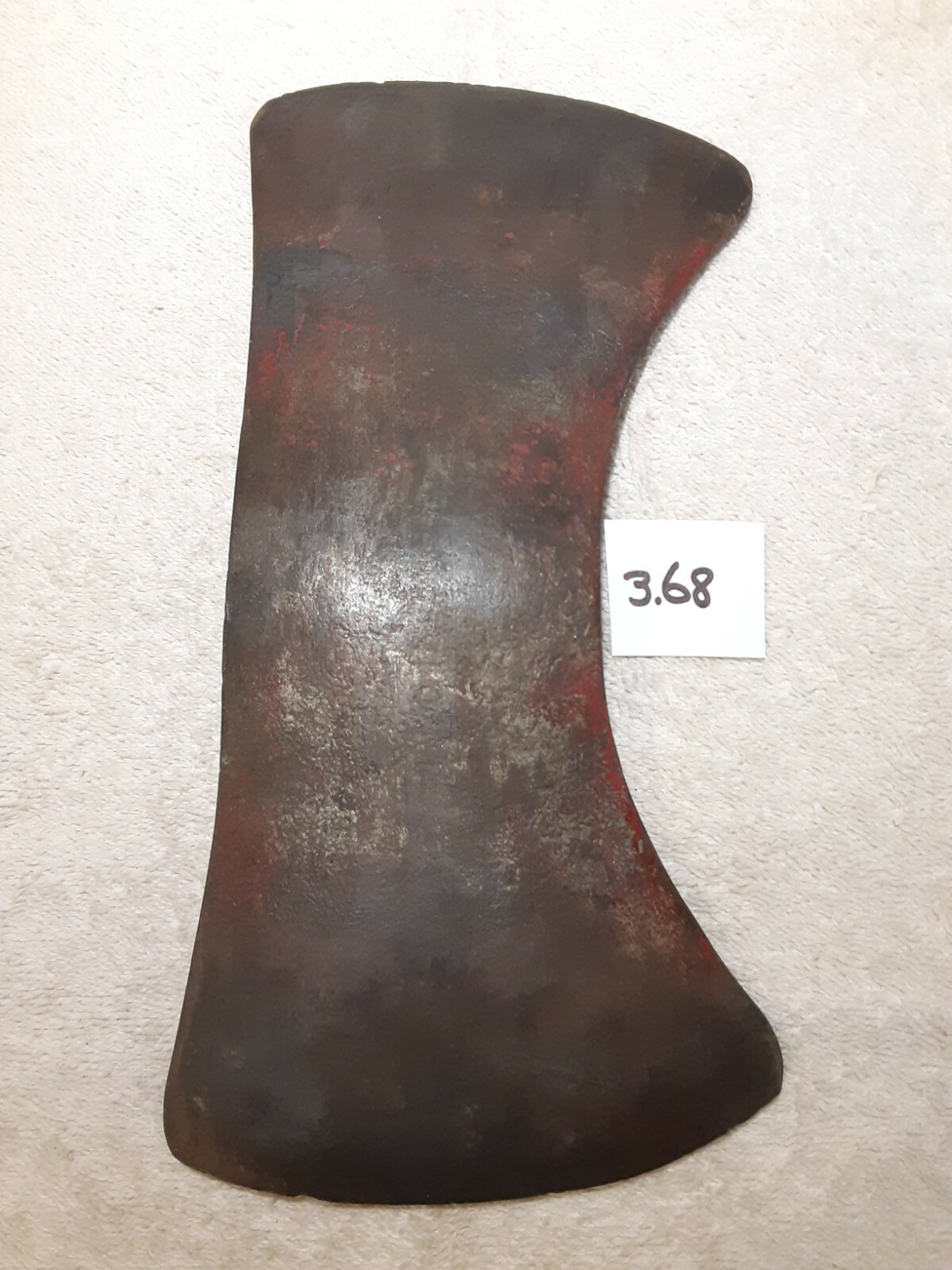 VINTAGE DOUBLE BIT RED AXE HEAD 3.68 LBS MAY BE TRUE TEMPER SLASHER?