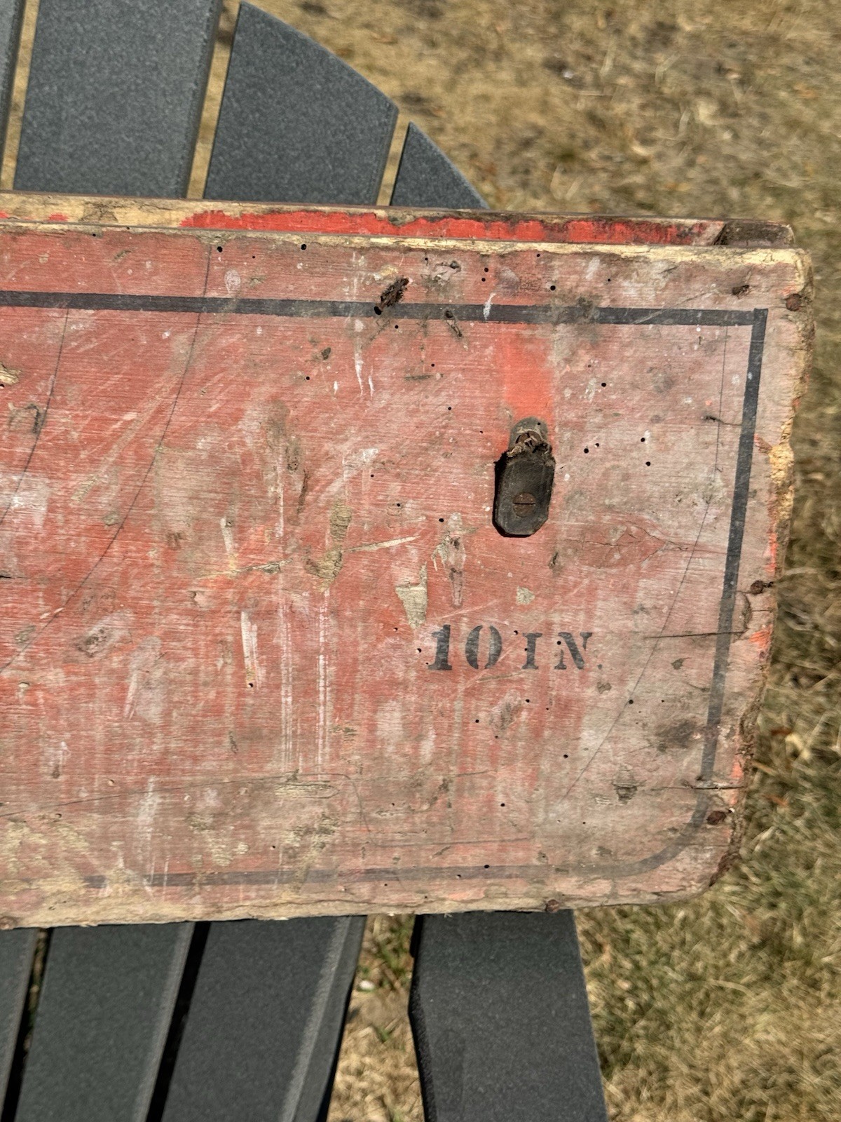 C.1905 Gifford-Wood Ice King Wood Sleeve w/ Original Paint & Stencil 60″Lx11.75″