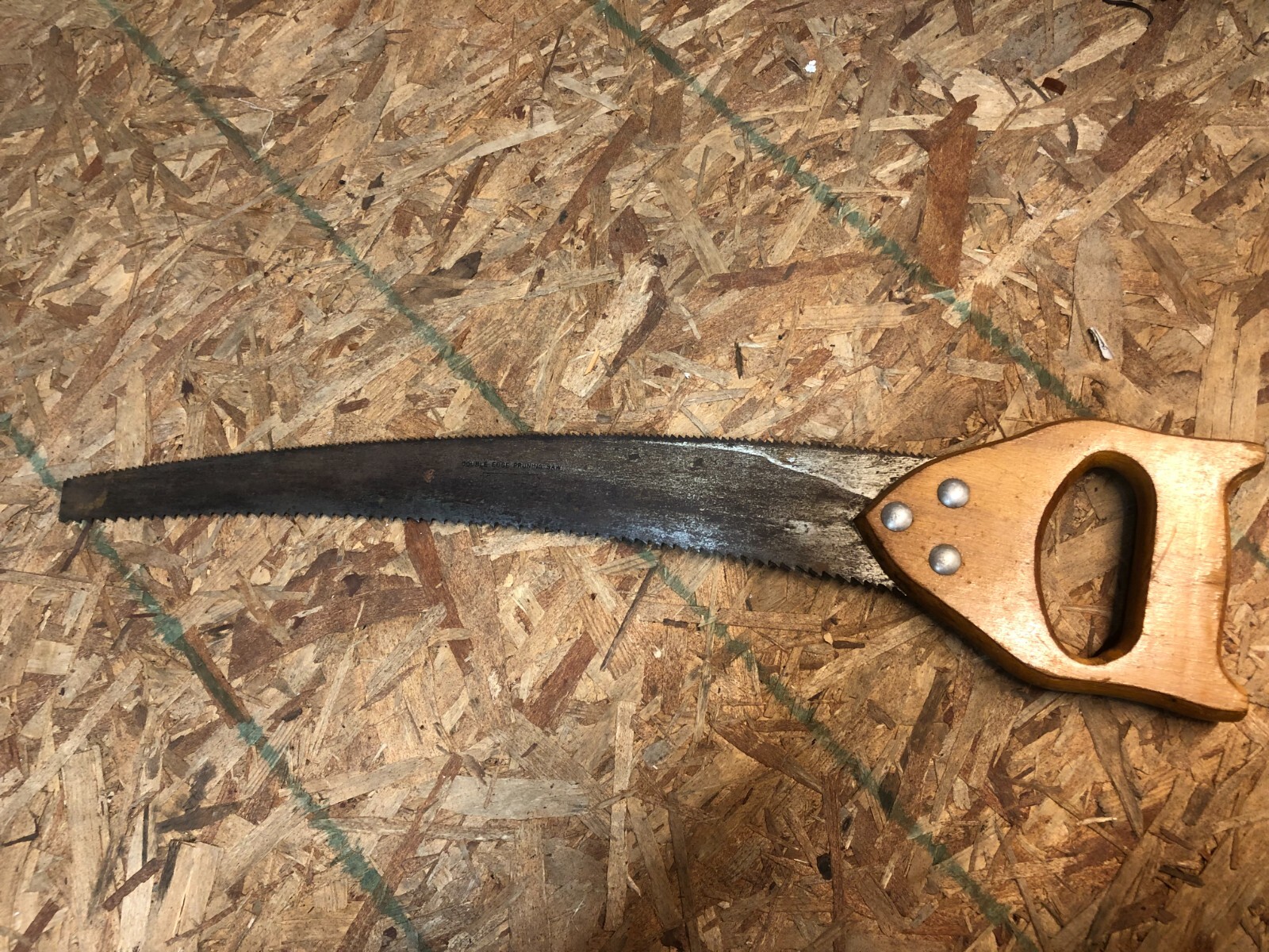 VINTAGE Double Edge Pruning Saw – 23″ Length w Handle #GF