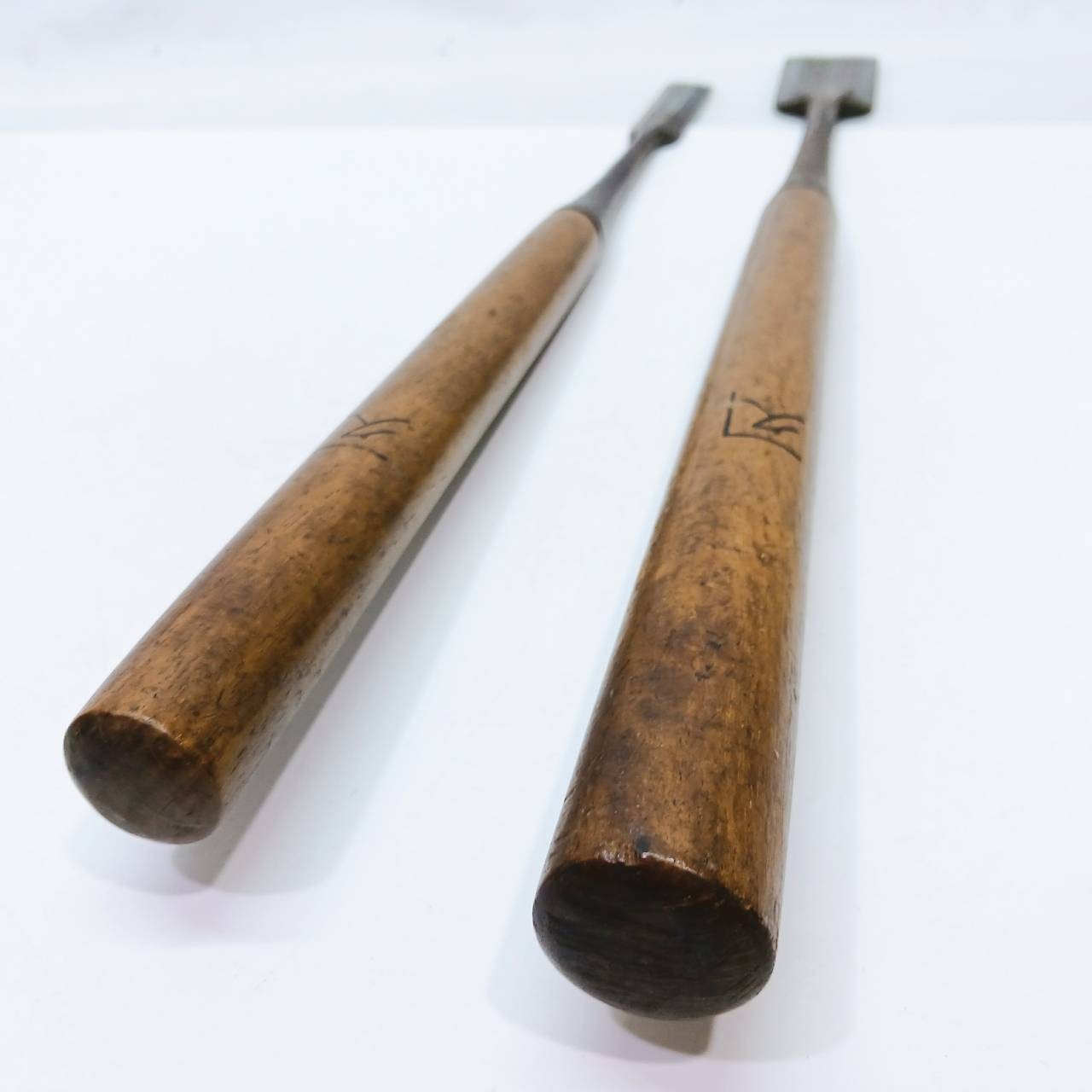 Japanese Chisels Tsuki Nomi Sen-JU etc 2pcs Blade 24-48mm Chisel Japan BG242