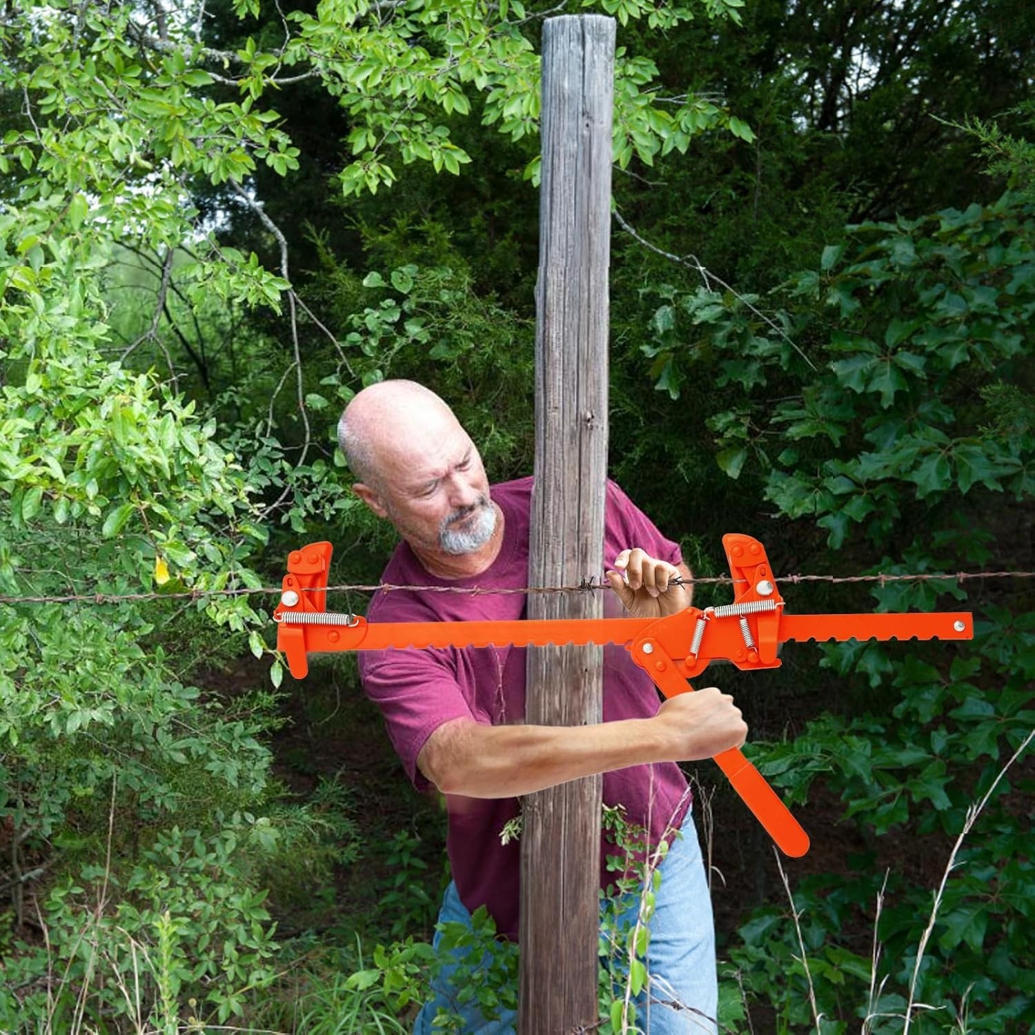 Heavy Duty Carbon Steel Fence Stretcher Tool – Perfect for Barbed & Smooth Wire