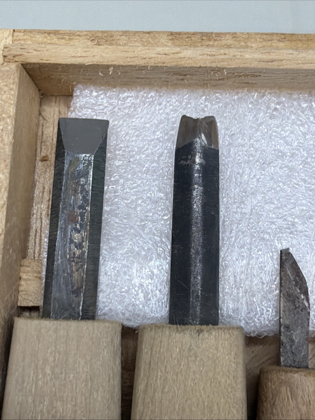 Vintage Munechika Japanese Wood Block Carving Chisel Gouge Knife Set.