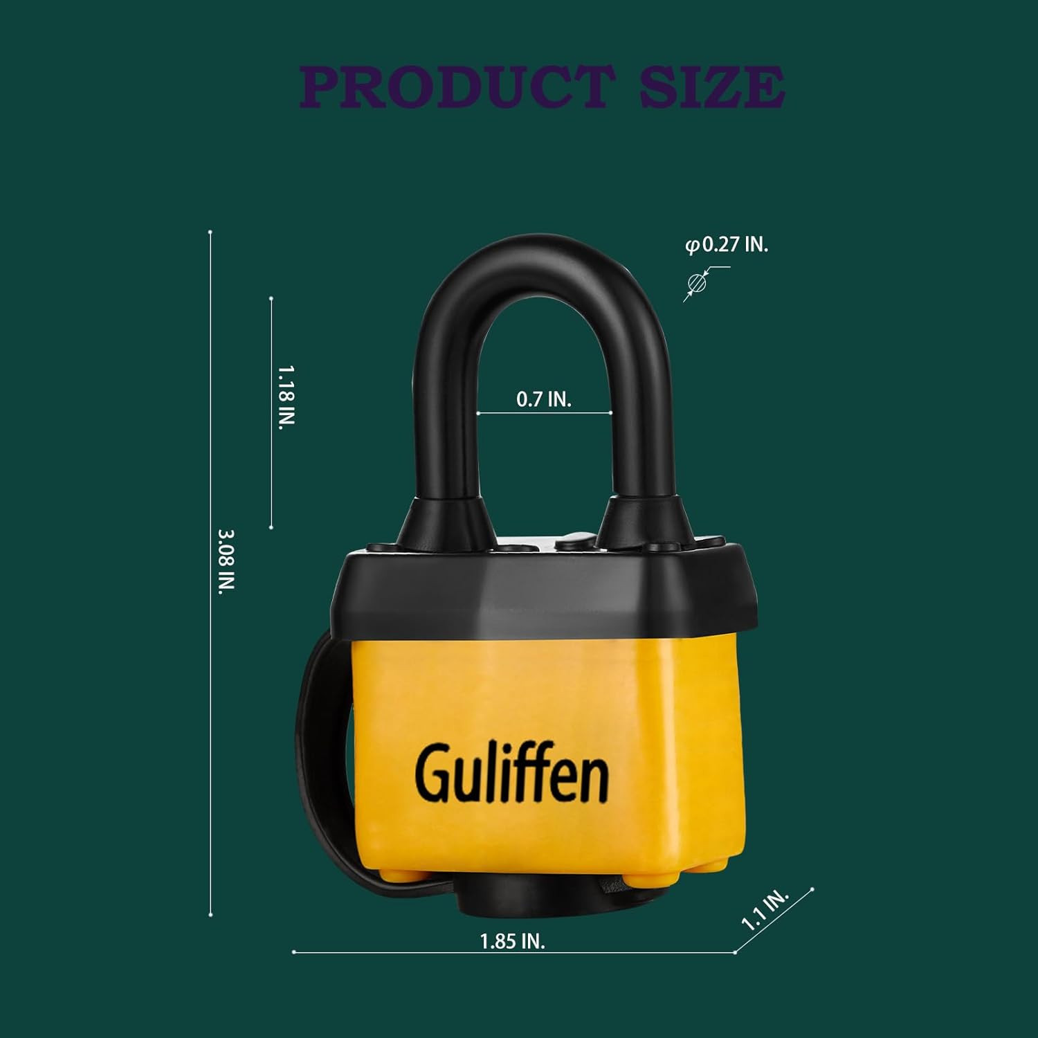 Weatherproof Laminated Padlock with Key,4 Pack Outdoor Pad 40mm*4KA, Orange