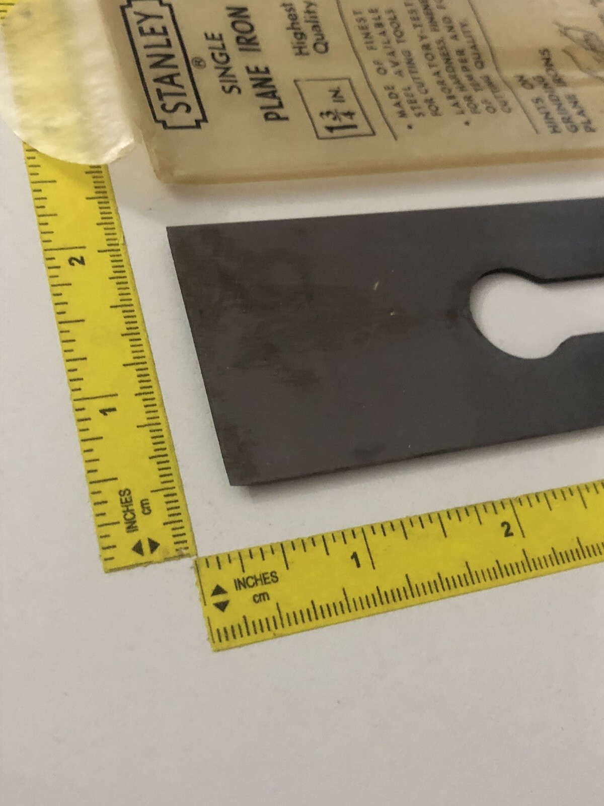 VTG STANLEY BENCH PLANE IRON FITS No.3 & 5 1/4 & No.20 NOS 1 3/4″ USA CARPENTER