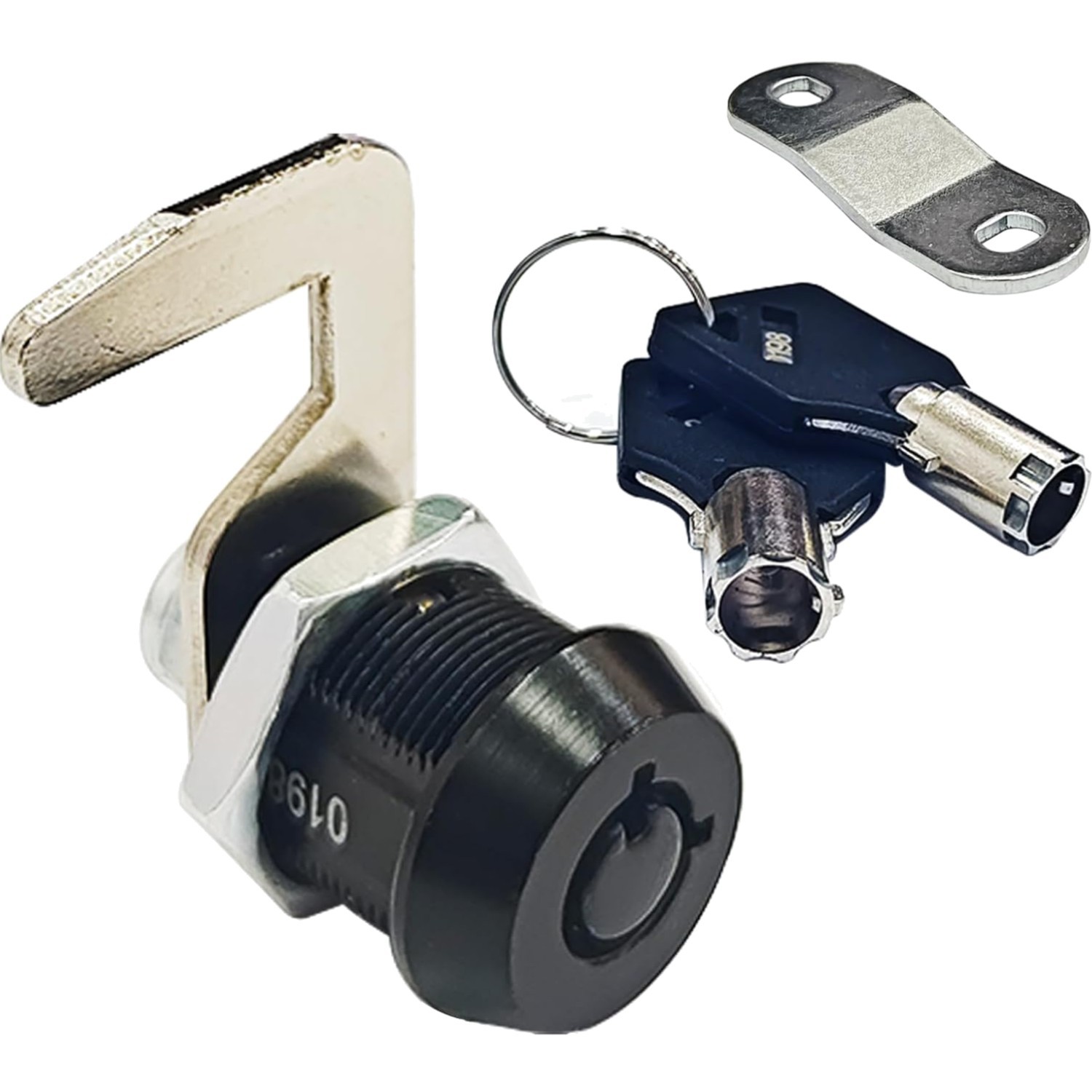 Black Toolbox Locks 5/8 Inch Tubular Cam Lock Keyed Alike Zinc Alloy