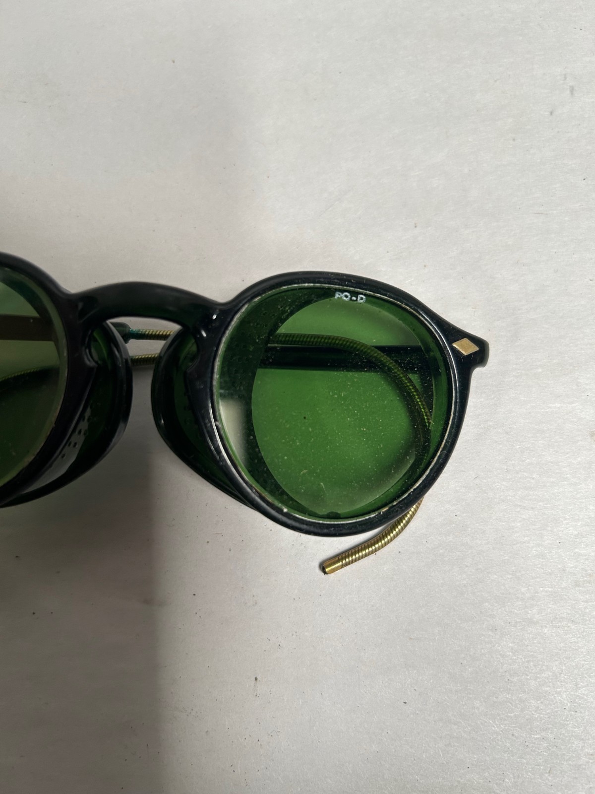 Vtg Steampunk Sellstrom Safety Glasses Tinted Lenses With Side Guards (A10)
