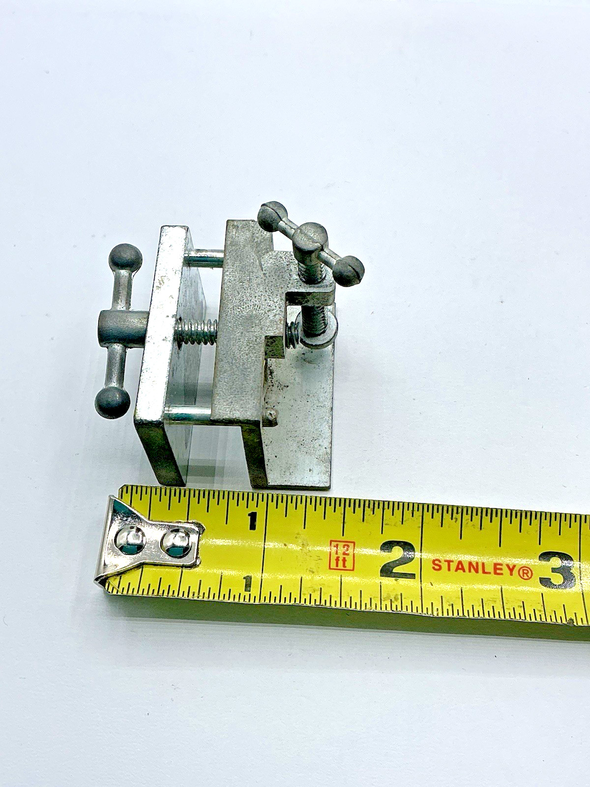 Vintage Ideal Toy Miniature Metal Table Top Vice Tool Clamp TOY Hong Kong