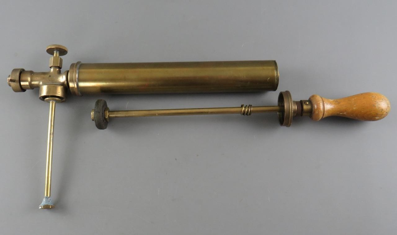Vintage Solid Brass Dual Action Hand Pump Garden Plant Adjustable Sprayer Mister