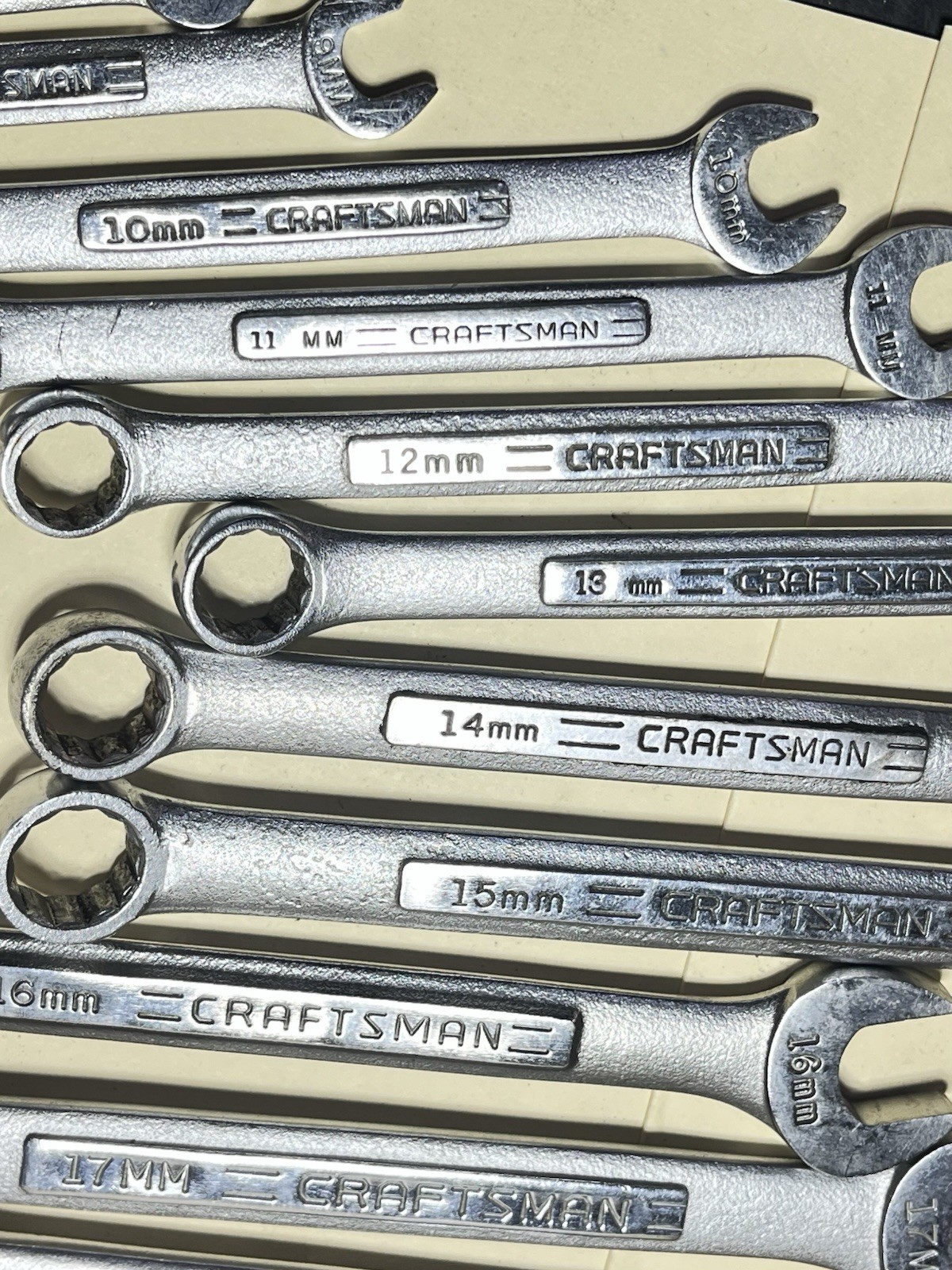 14 Pce. Craftsman Metric Combination Wrench Set 8-21mm Used VV SERIES
