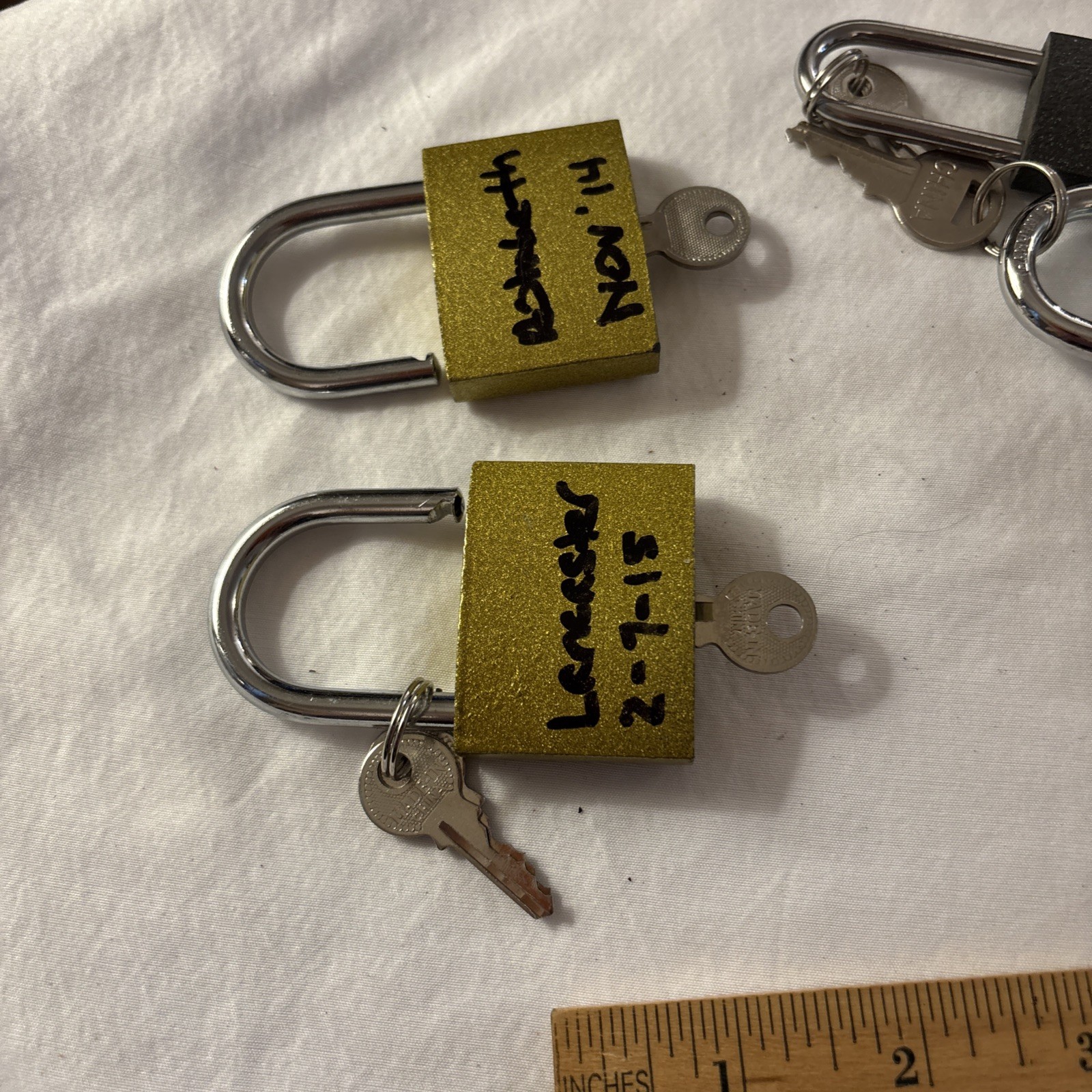 4 Lot, Security padlock w/ key, Pad Locks
