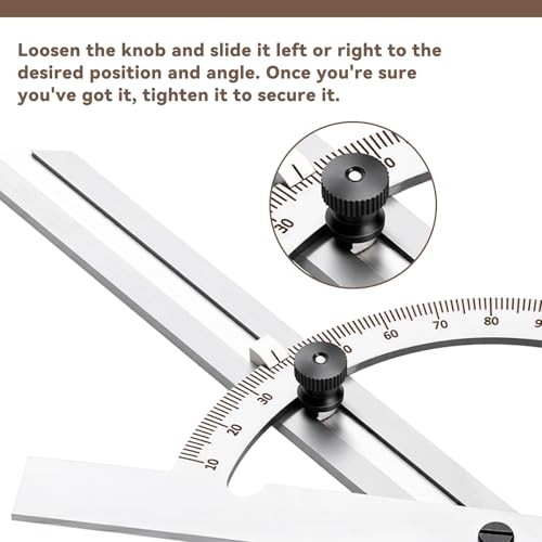 12″ Steel Protractor Angle Finder Sliding Bevel Gauge Metal Protractor for