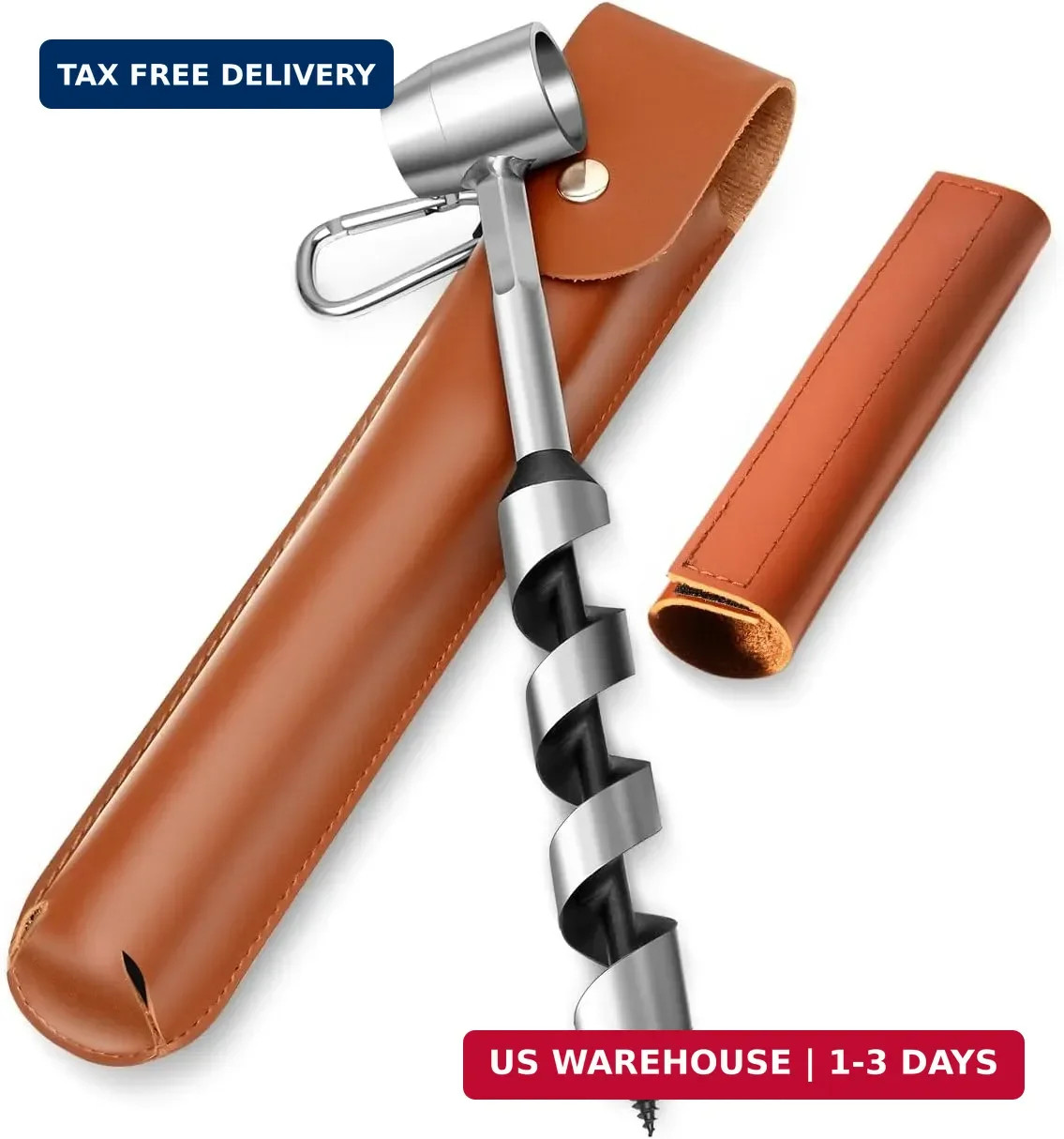 Upgrade Bushcraft Tools, 1 X 10” Hand Auger Wood Drill, Sharper Settlers Wrench