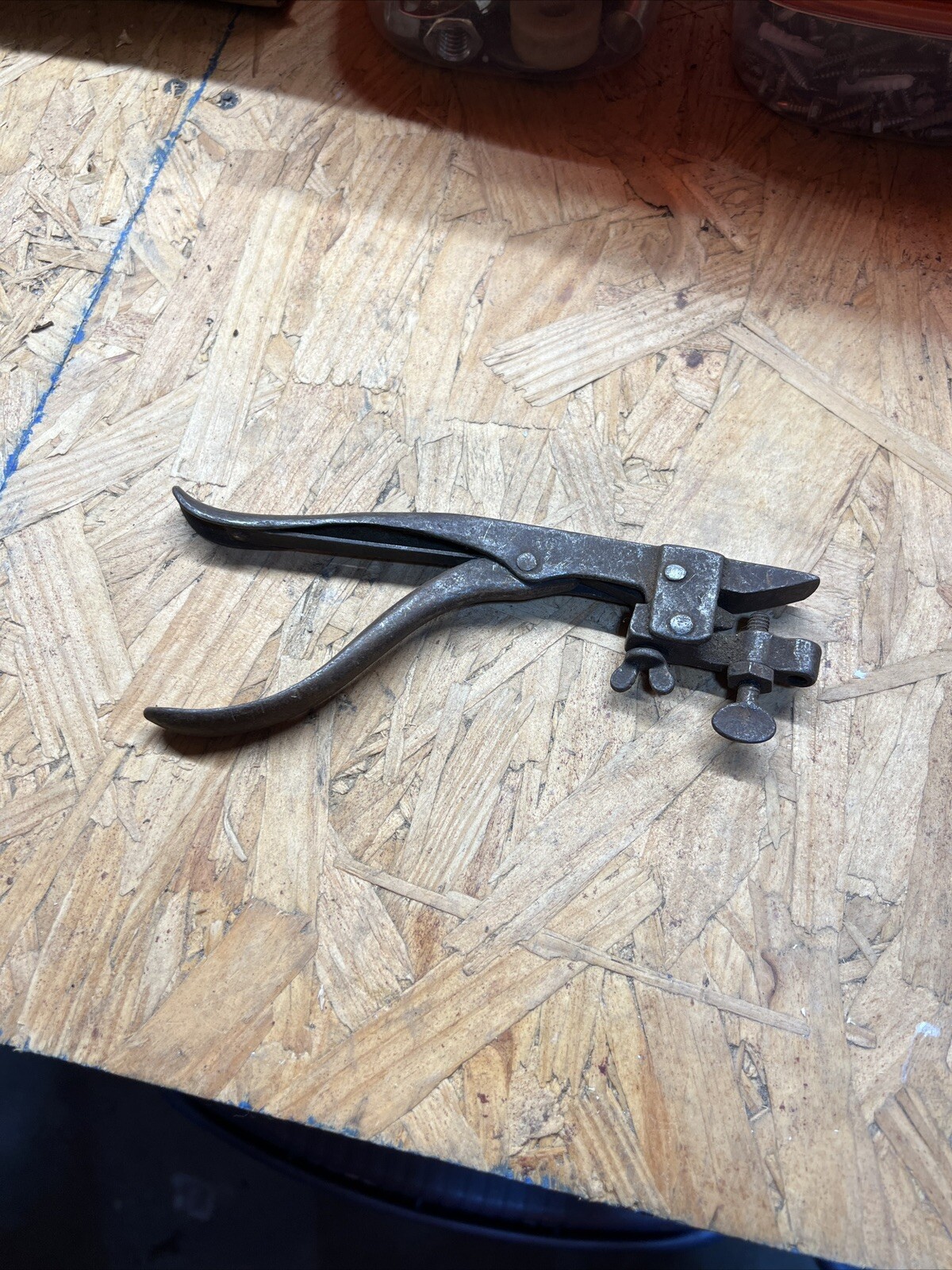 Antique / Vintage Saw Set Tooth Setting Pliers Tool Iron