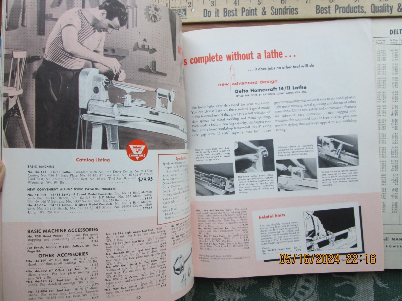 delta Rockwell homecraft power tools catalog 1959