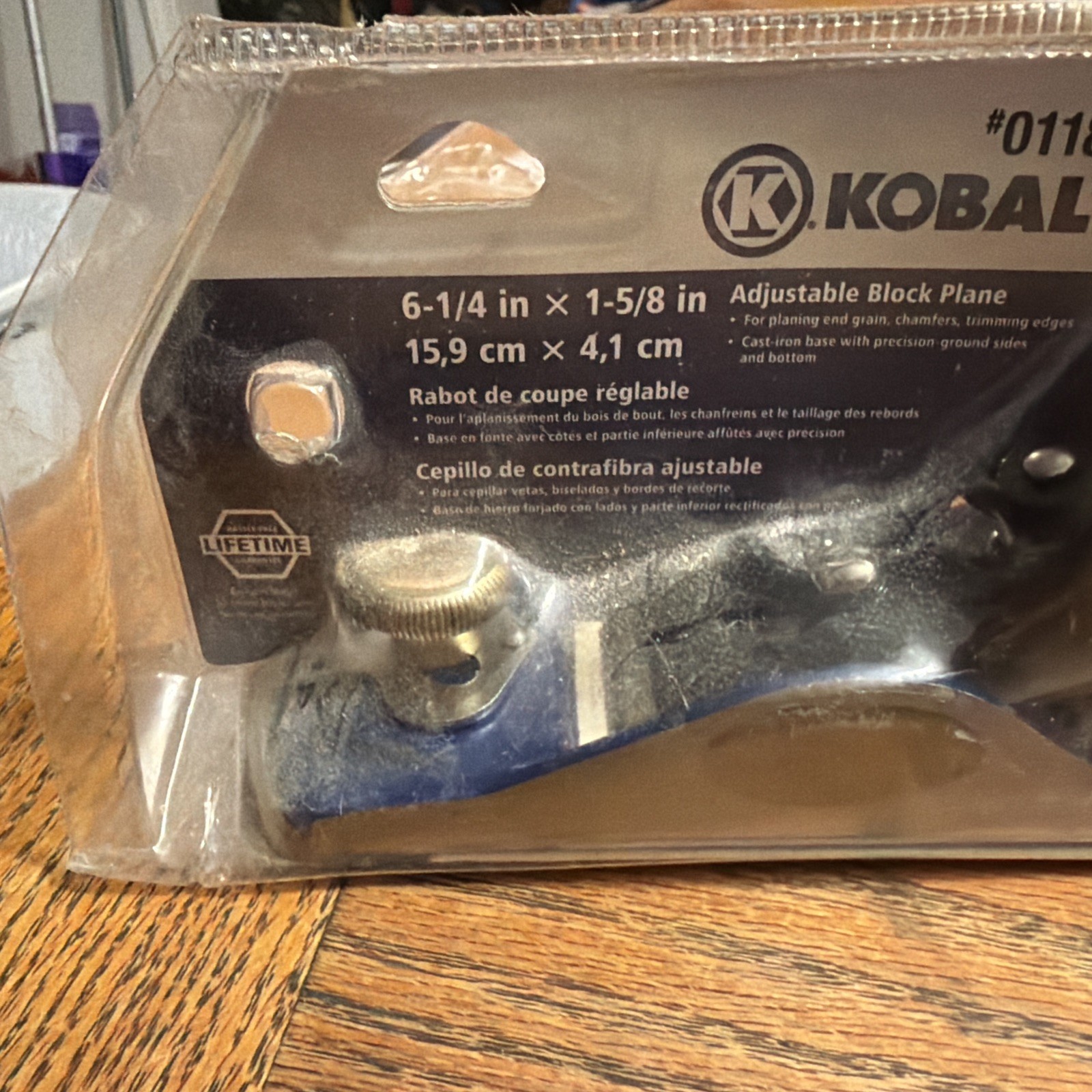 Kobalt Adjustable Block Plane 6.25″ x 1.625″ Cast Iron #0118007