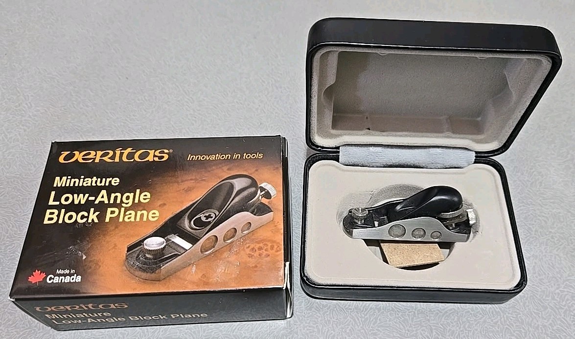 New Veritas Miniature Low-Angle Block Plane 05P82.20 Complete in Case