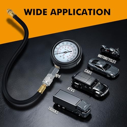 HW0130 8pcs Petrol Engine Cylinder Compression Tester Kit Automotive Normal