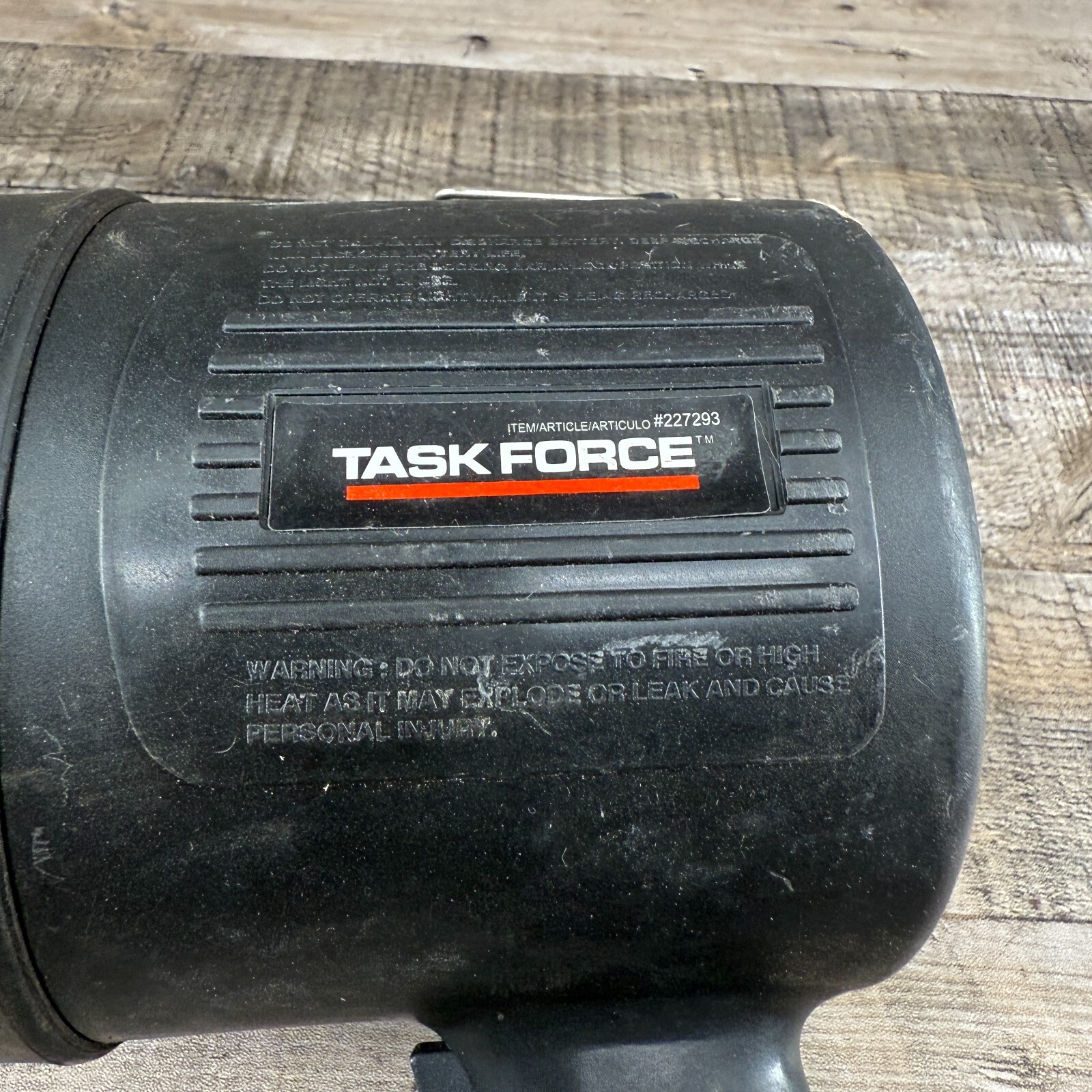 Task Force Spotlight Flashlight Rechargeable Untested As Is
