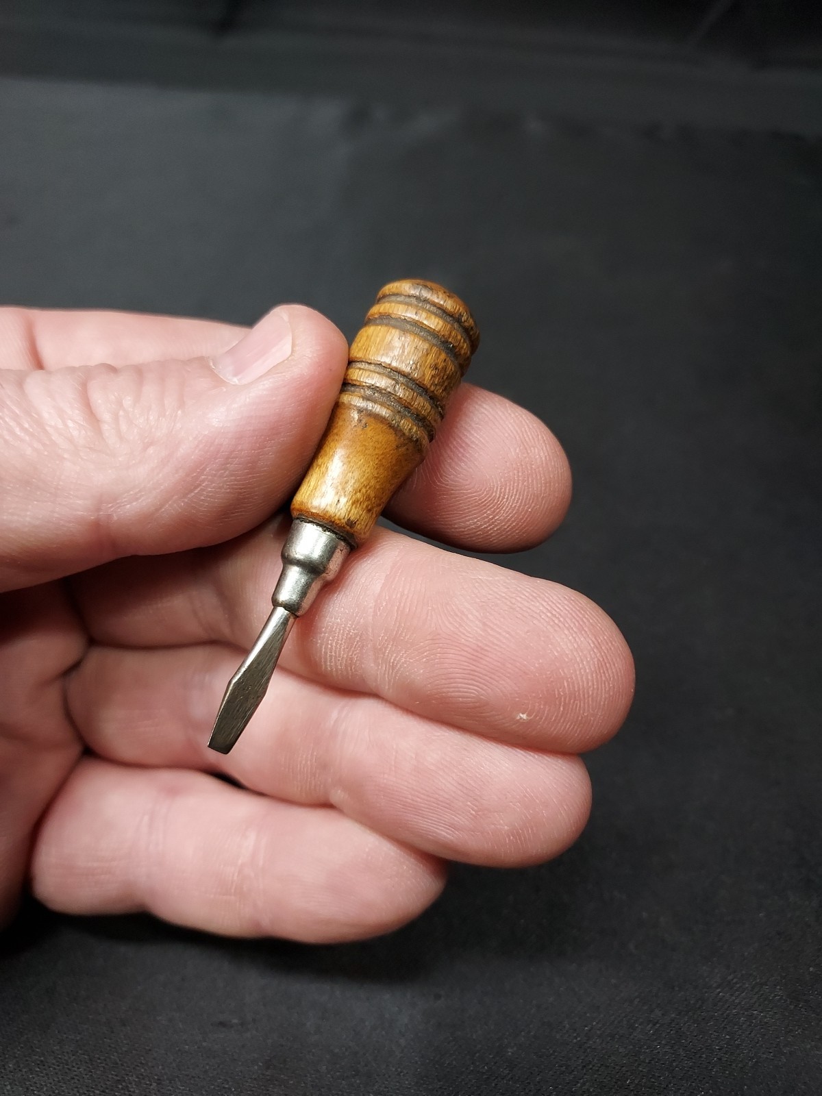 Miniature 2.5″ OLD Workbench Jeweler Watchmaker Screwdriver Antique Rare Tool