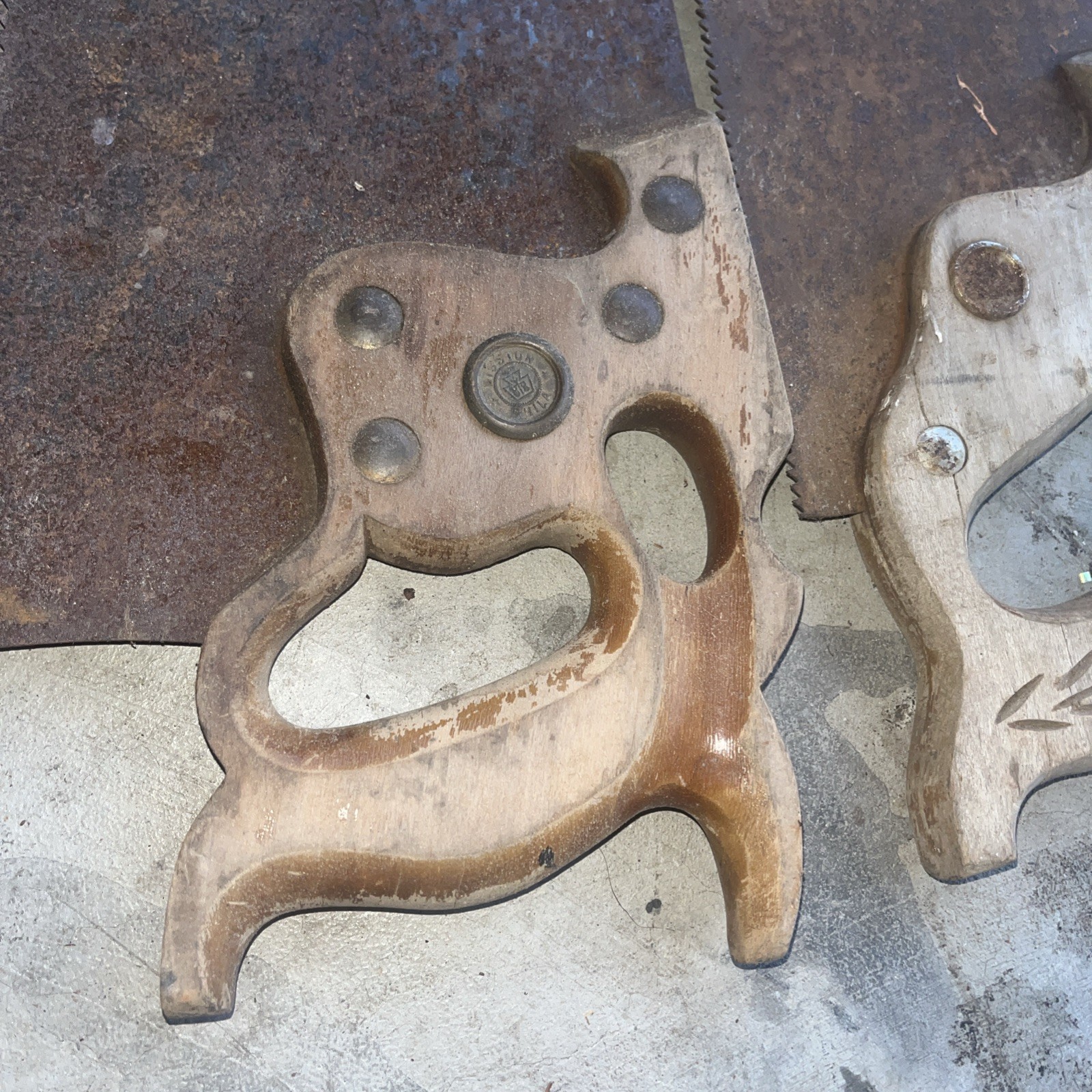 Vintage Wooden Hand Saw Mixed Lot Of 6 Disston Handsaws