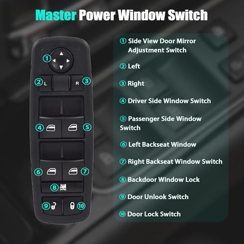 Master Power Window Control Switch for 2008-2009 Dodge Grand Caravan/Chrysler
