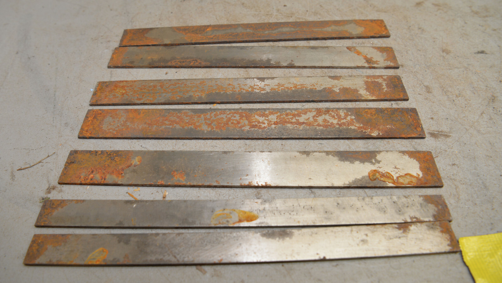 7 vintage 12″ planer jointer blades Delta Rockwell craftsman wood tool lot P2