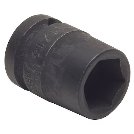 Westward 4Lxt2 Westward 1/2 In Drive Impact Socket, Standard Socket, Black