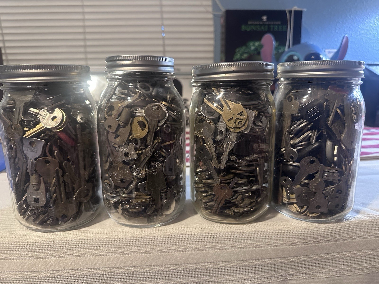 LOT Estate Keys 1 Gallon, 20+ Lbs, Skeleton House Clock Lock Brass Craft Salvage