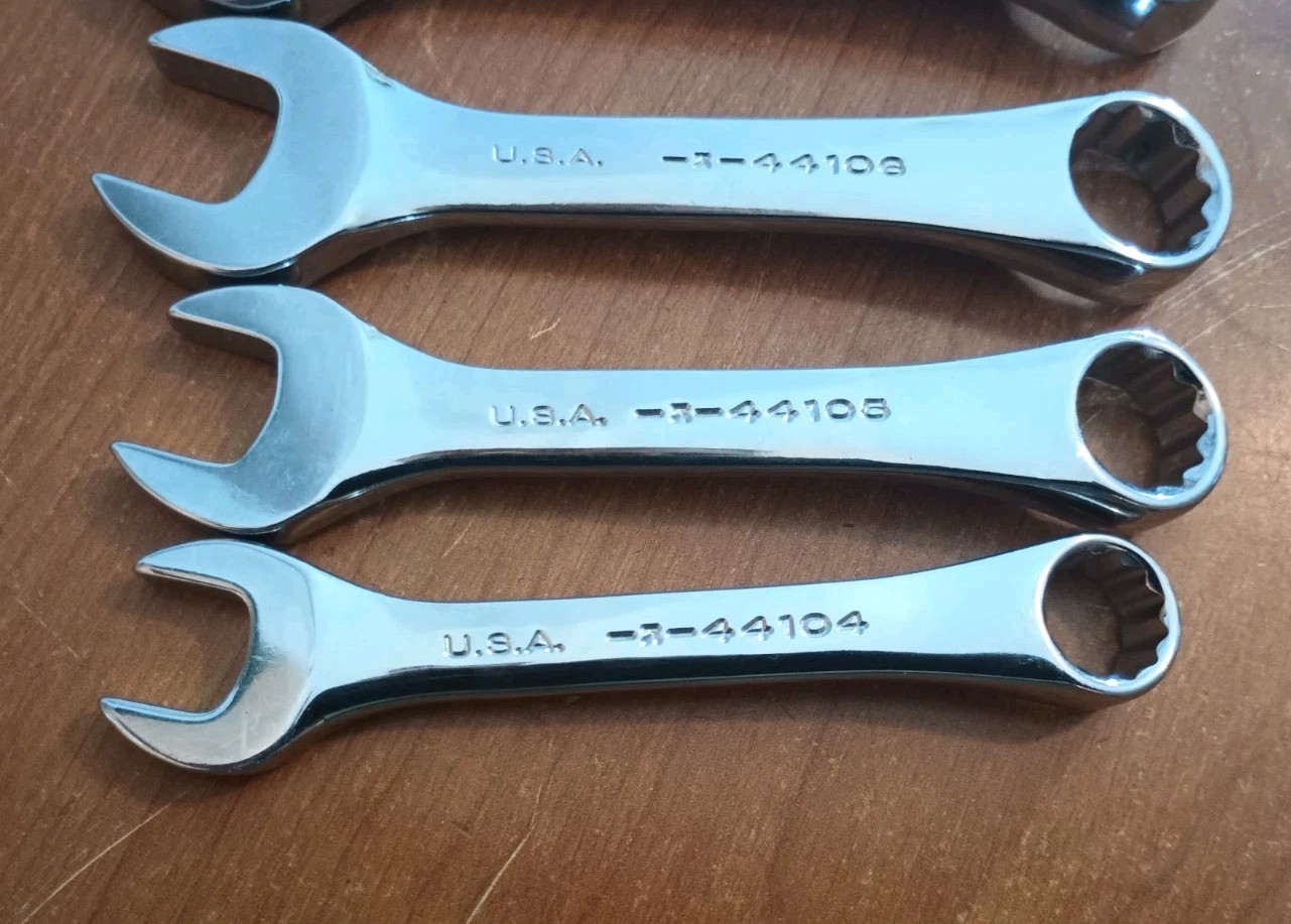 Craftsman USA 6pc SAE Stubby Combination -K- Series Wrench Set Polished Finish