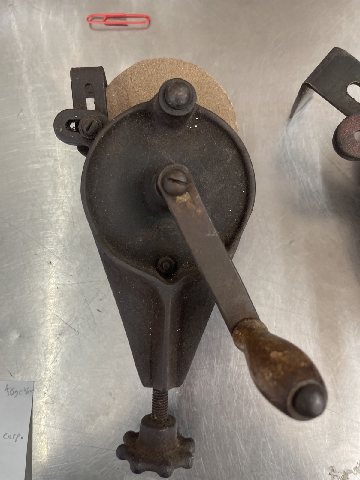 Antique Hand crank Bench Grinders speedy corp ny