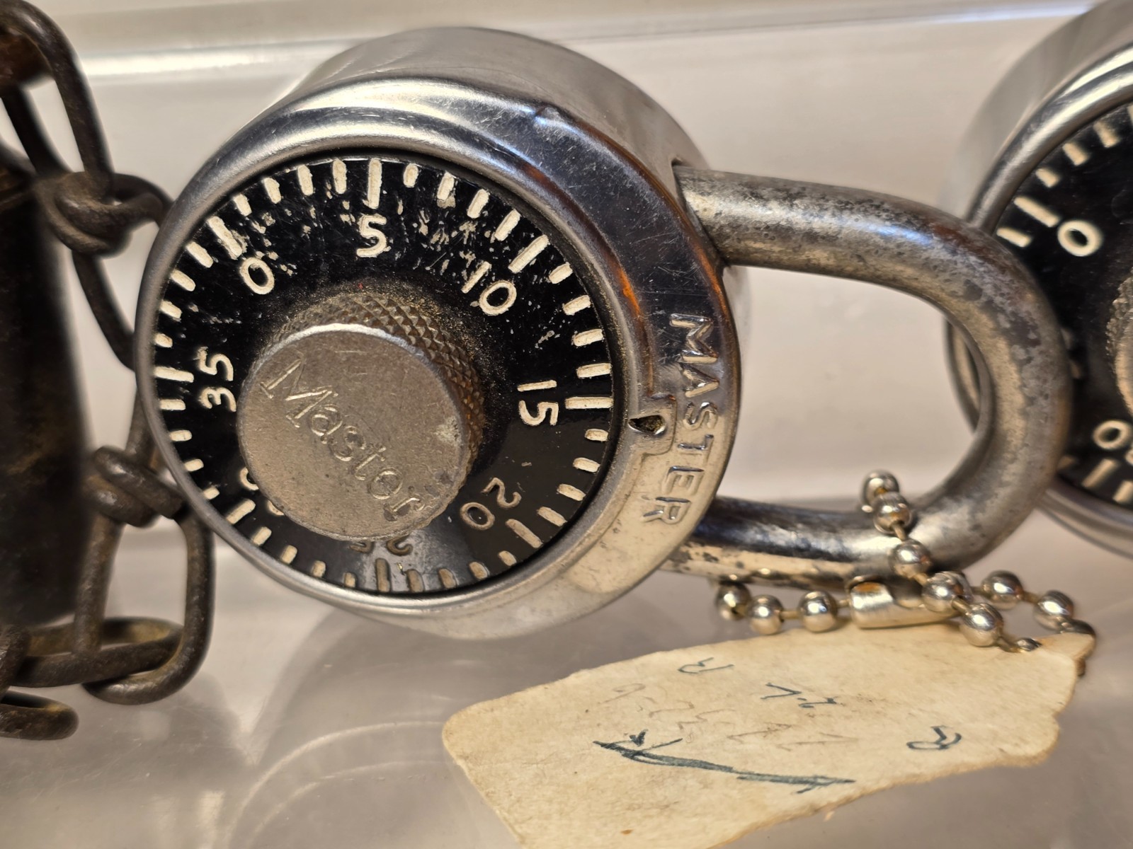 Antique YALE & TOWNE Padlock Cast Iron Brass Lock Key + 2 MASTER COMBINATION