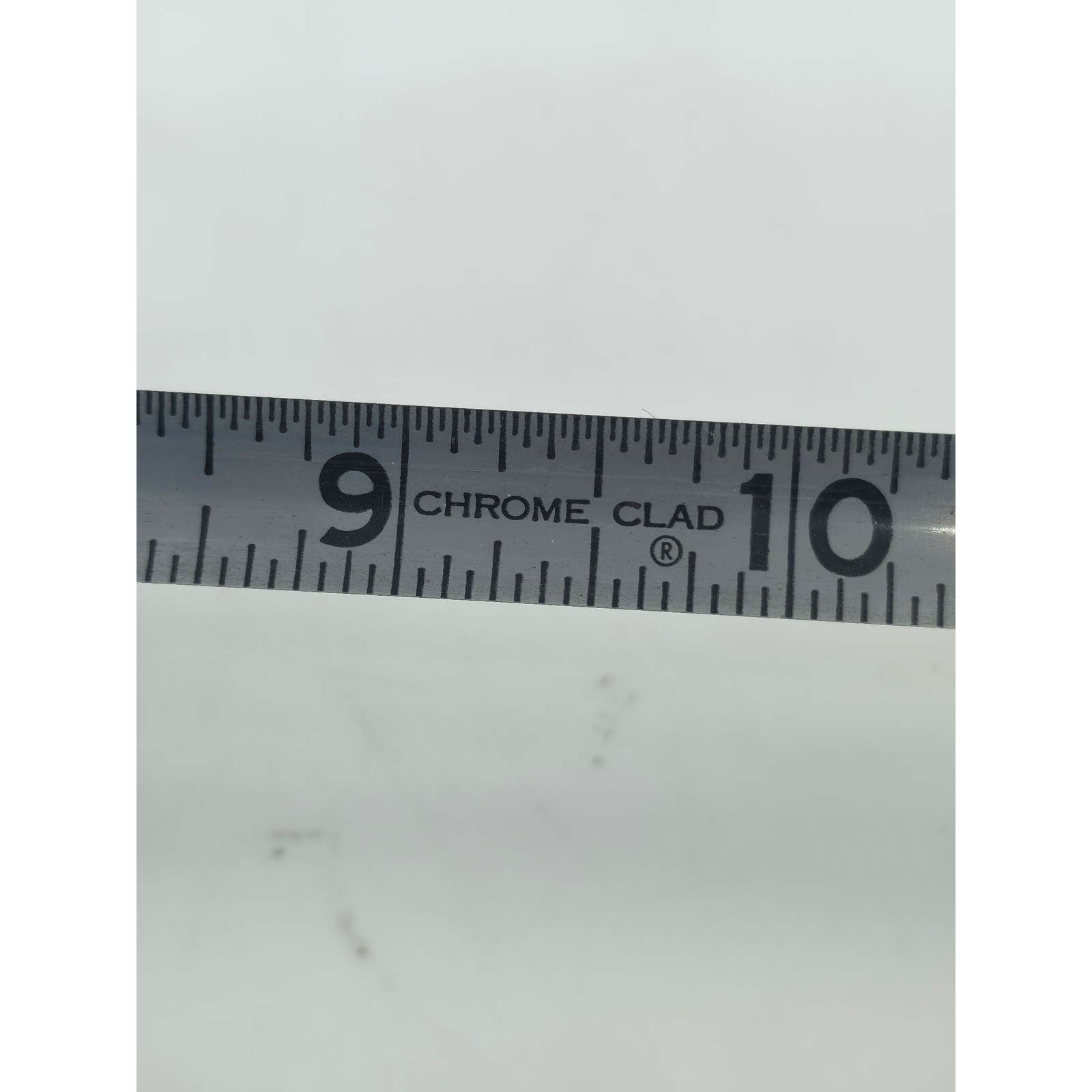 Vintage Lufkin Mezurall 8 FT Tape Measure Chrome Clad C928 Made in USA Silver