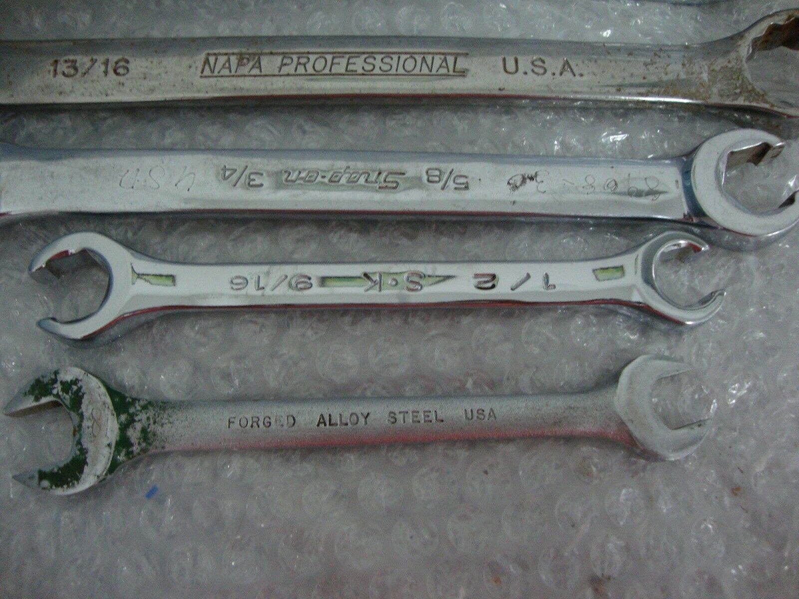 7 UNITS PALMERA 1″, NAPA 13/16, SNAP-ON 5/8-3/4,11/16-13/16,PROAMERICA SPANNERS
