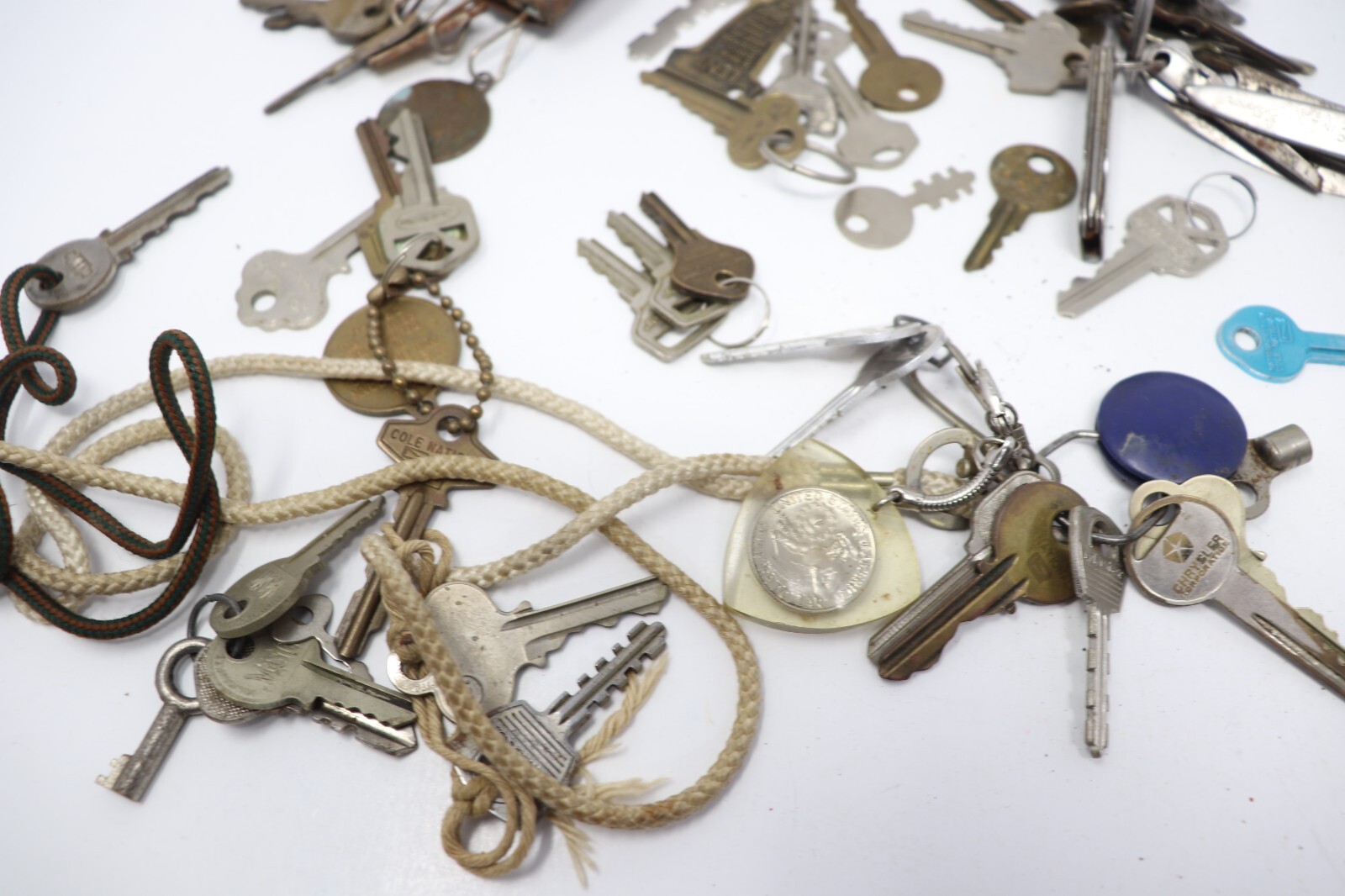 Lot of Vintage Antique Keys Old Solid Originals Brass Steel Job Lot Junk Drawer