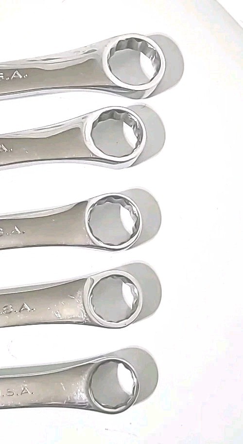 Vintage S-K Wrenches. Set Of 5. 3/4″, 13/16″, 7/8″, 15/16″, 1″. USA Made Tools.