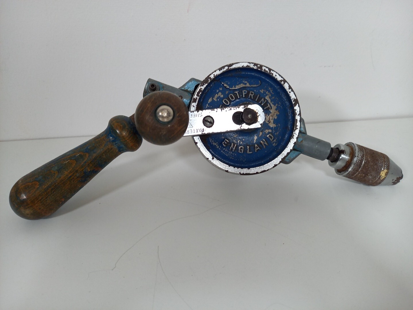 Vintage Footprint Sheffield England Hand Drill