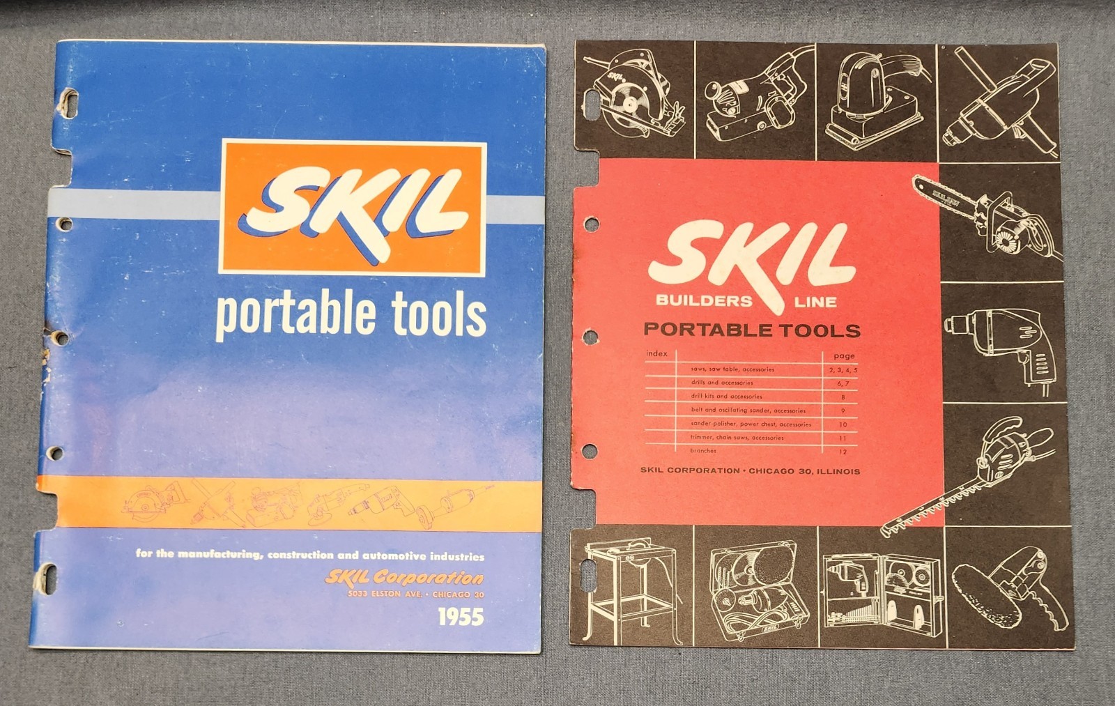 Vintage 1955 Skil Portable Electric Hand Tools & Builders Line Catalogs Brochure