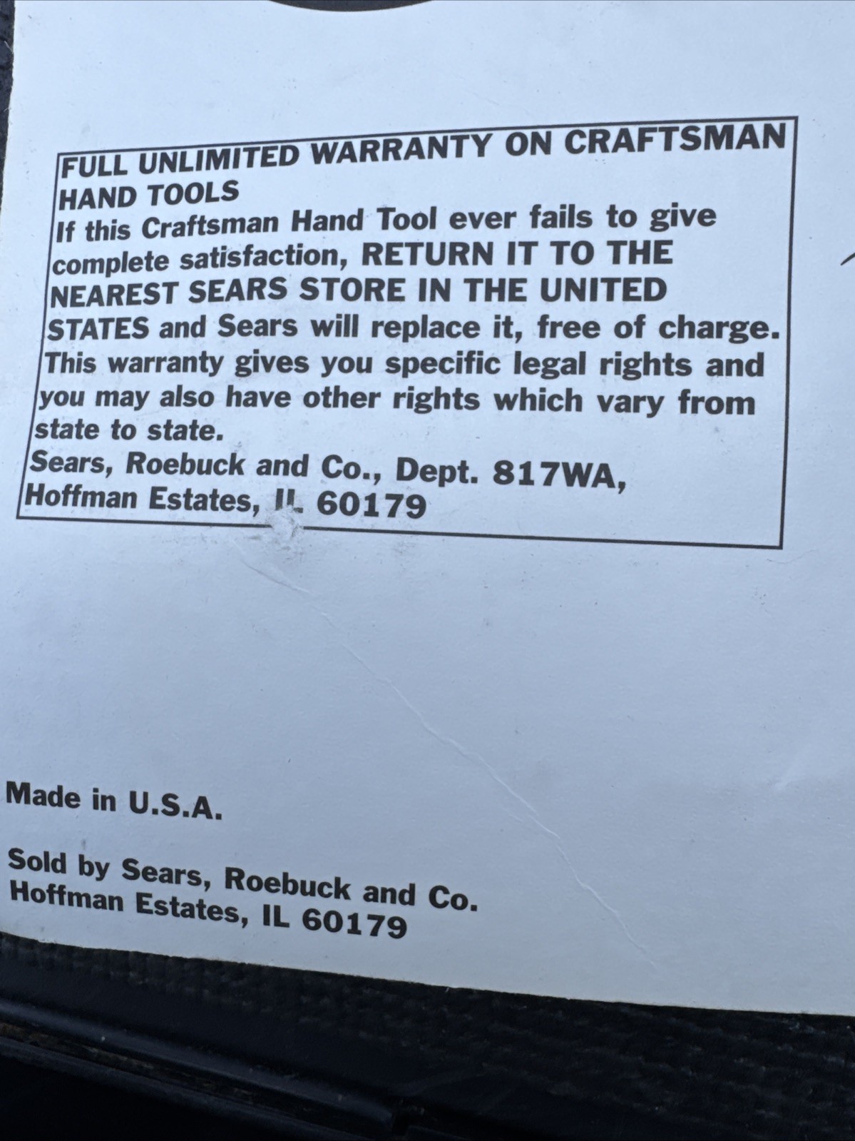 Sears Craftsman USA Nos Swivel Grip Oil Filter Wrench 47609 Small Spin On Filter