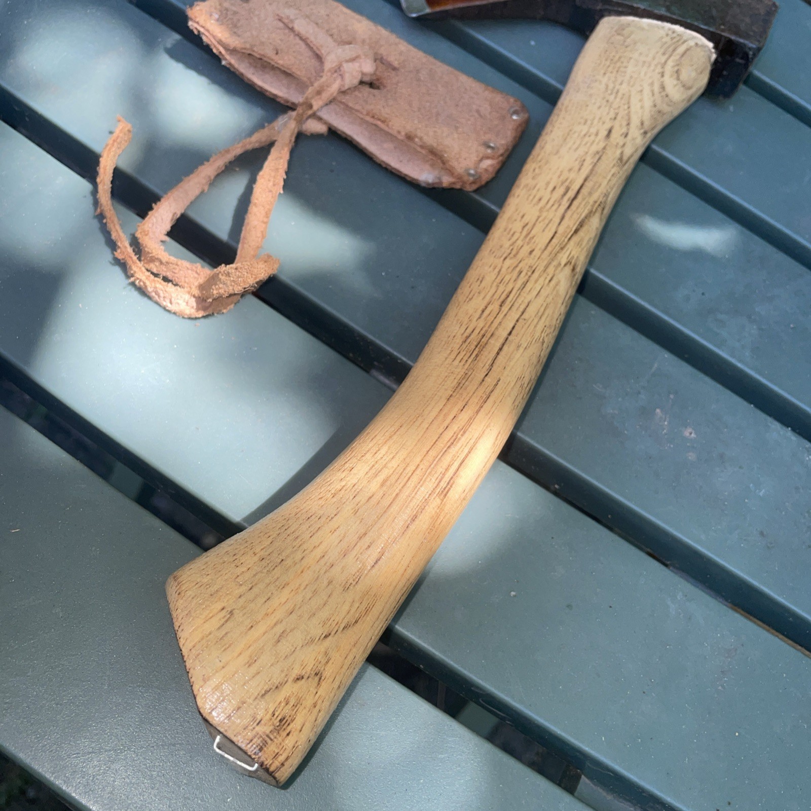Vintage Norlund Hudson Bay Axe, Tomahawk Hatchet + Sheath, Native In Canoe
