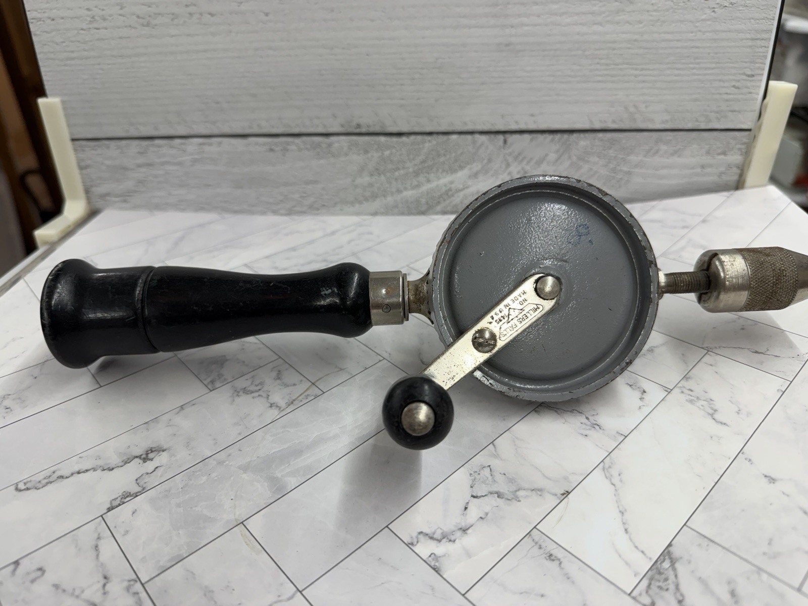 Millers Falls # 1420 Egg Beater Style Hand Drill Woodworking 11 inch