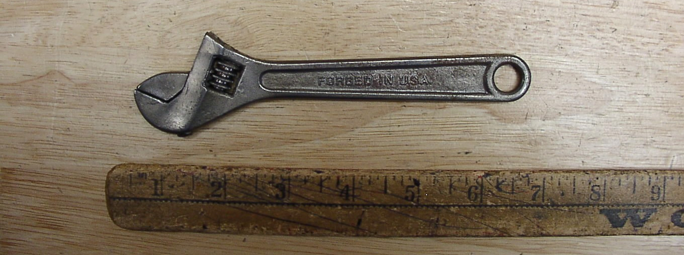 Vintage Dunlap Approved Tools U.S.A. 6″ Adjustable Wrench,3/4″ Capacity,VGC