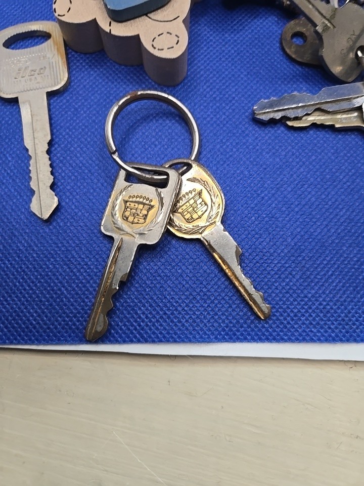 Lot Of 54 Vintage Keys Misc And Key Rings, Cadillac, Ford, Hotel, Etc. 1lbs.