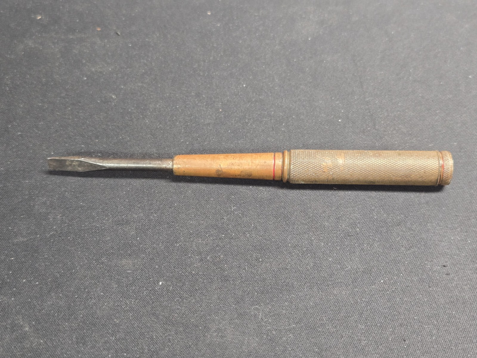 Vintage 4 Pc Brass Nesting Screwdriver