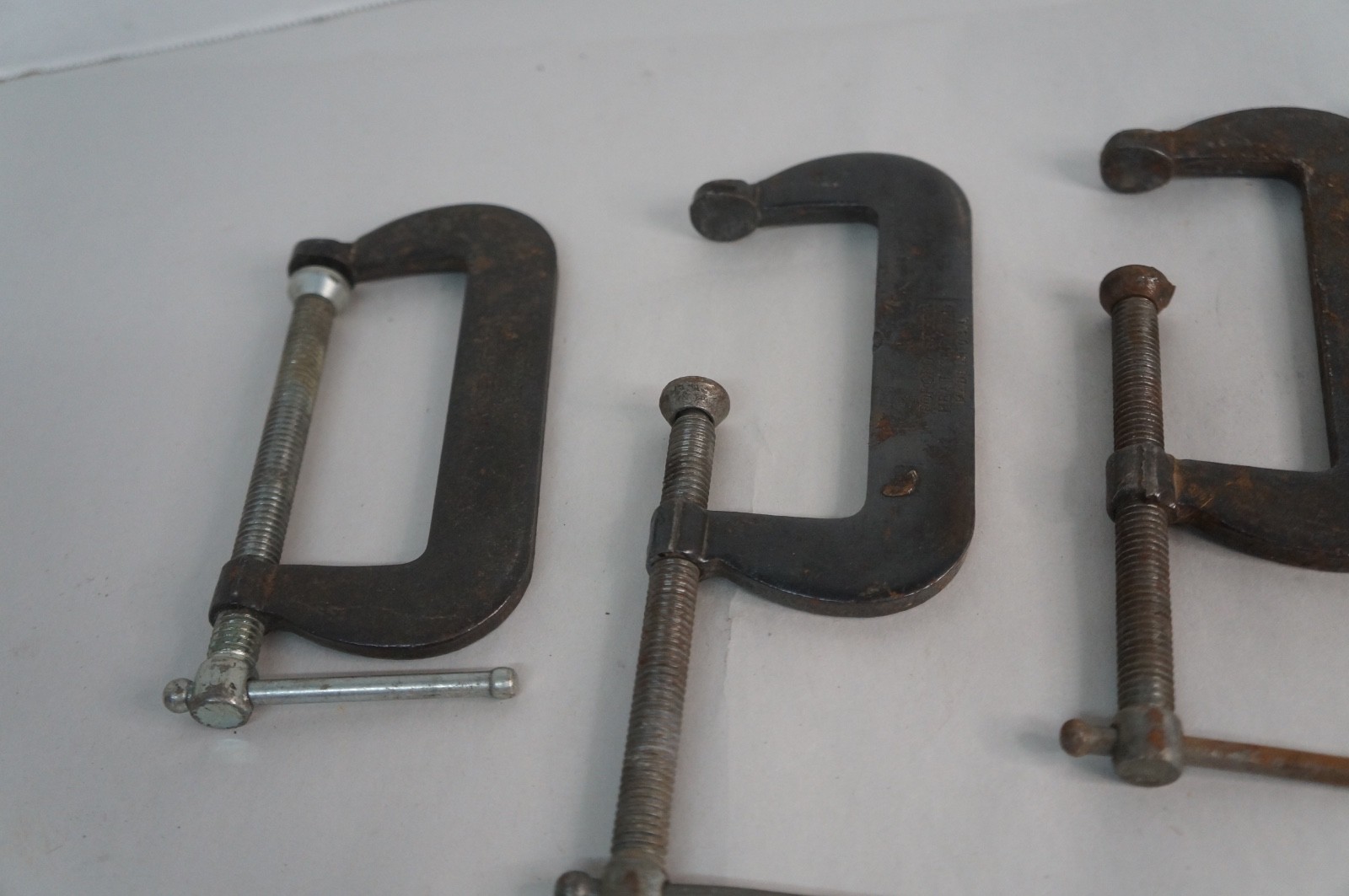 Lot of 4 Vintage USA 3inch Cincinatti Tool Co. No. 55 Super Junior C- Clamps Mac