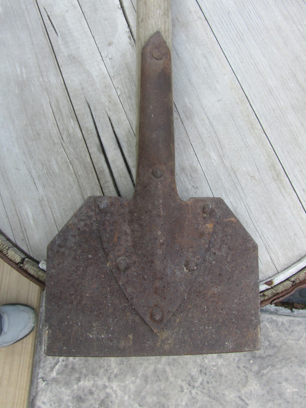 Vintage Baldwin Tool Works Scraper straight edge good handle 55 in total length